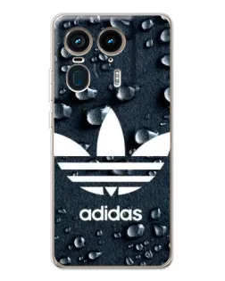 Чехол для Motorola Edge 50 Ultra с картинкой «Adidas Trefoil Blue»