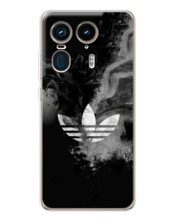 Чехол для Motorola Edge 50 Ultra с картинкой «Абстрактный дым Adidas»