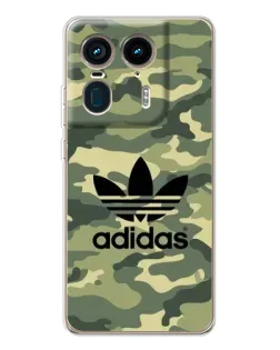 Чехол для Motorola Edge 50 Ultra с картинкой «Милитари стиль Adidas»