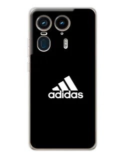 Чехол для Motorola Edge 50 Ultra с картинкой «Черная классика Adidas»