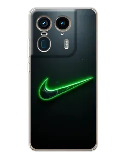 Чехол для Motorola Edge 50 Ultra с картинкой «Неоновый контур Nike»