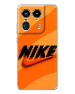 Чехол для Motorola Edge 50 Ultra с картинкой «Оранжевый драйв Nike»