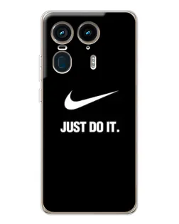Чехол для Motorola Edge 50 Ultra с картинкой «Классический принт Nike»