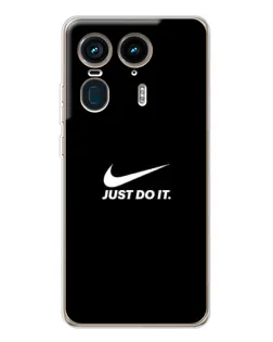 Чехол для Motorola Edge 50 Ultra с картинкой «Минимализм от Nike»