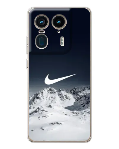 Чехол для Motorola Edge 50 Ultra с картинкой «Nike — зимние горы» Чехол для Motorola Edge 50 Ultra с картинкой «Nike — зимние горы»