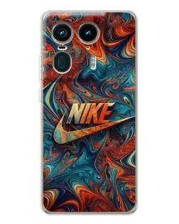 Чехол для Motorola Edge 50 Ultra с картинкой «Nike в абстракции»