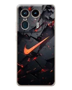 Чехол для Motorola Edge 50 Ultra с картинкой «Nike — эффект разломов»