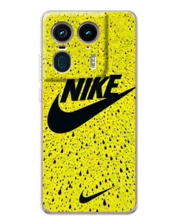 Чехол для Motorola Edge 50 Ultra с картинкой «Желтый текстурный Nike»