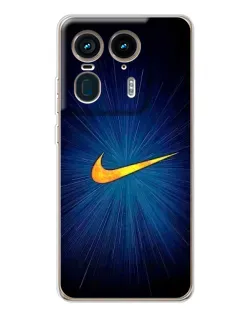 Чохол для Motorola Edge 50 Ultra з картинкою «Синій пульс Nike»