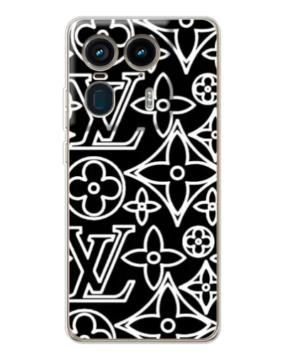 Чехол для Motorola Edge 50 Ultra с картинкой «Черно-белый узор LV» Чехол для Motorola Edge 50 Ultra с картинкой «Черно-белый узор LV»