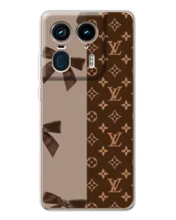 Чехол для Motorola Edge 50 Ultra с картинкой «Louis Vuitton — банты»