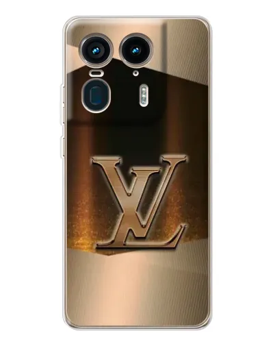 Чехол для Motorola Edge 50 Ultra с картинкой «LV — золотое сияние» Чехол для Motorola Edge 50 Ultra с картинкой «LV — золотое сияние»