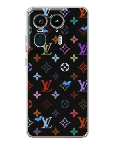 Чехол для Motorola Edge 50 Ultra с картинкой «Цветная монограмма LV» Чехол для Motorola Edge 50 Ultra с картинкой «Цветная монограмма LV»