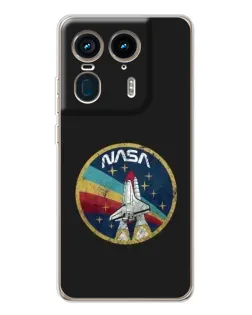 Чехол для Motorola Edge 50 Ultra с картинкой «NASA — эмблема миссии»