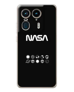 Чехол для Motorola Edge 50 Ultra с картинкой «NASA — технический принт»