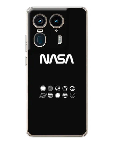 Чехол для Motorola Edge 50 Ultra с картинкой «NASA — технический принт» Чехол для Motorola Edge 50 Ultra с картинкой «NASA — технический принт»