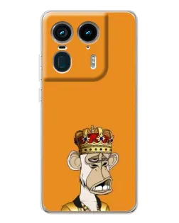 Чехол для Motorola Edge 50 Ultra с картинкой «Золотая обезьяна Bored Ape»