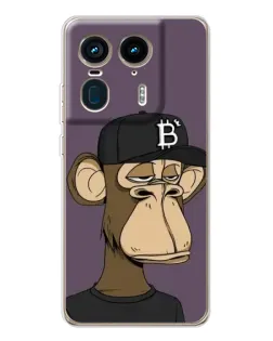 Чехол для Motorola Edge 50 Ultra с картинкой «Bored Ape в кепке»