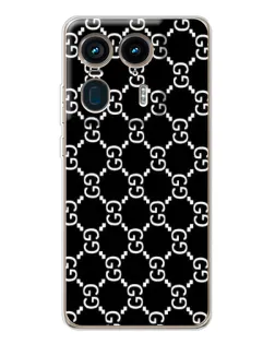 Чехол для Motorola Edge 50 Ultra с картинкой «Gucci — сетчатый паттерн»