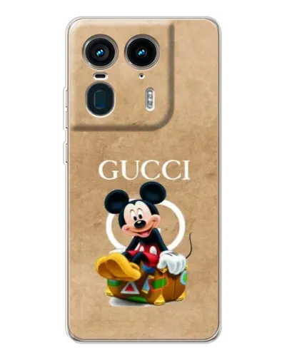 Чехол для Motorola Edge 50 Ultra с картинкой «Микки Маус Gucci — крафт» Чехол для Motorola Edge 50 Ultra с картинкой «Микки Маус Gucci — крафт»