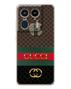 Чехол для Motorola Edge 50 Ultra с картинкой «Gucci — брендированный десерт»