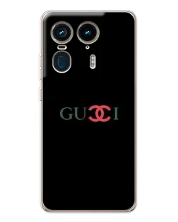 Чехол для Motorola Edge 50 Ultra с картинкой «Gucci — красный градиент»