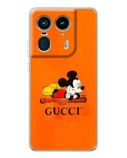 Чохол для Motorola Edge 50 Ultra з картинкою «Міккі Маус Gucci — помаранч»