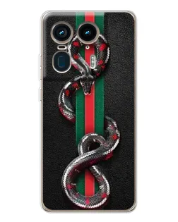 Чохол для Motorola Edge 50 Ultra з картинкою «Gucci — змія на смузі»