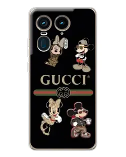 Чохол для Motorola Edge 50 Ultra з картинкою «Gucci — герої Disney та монограма»