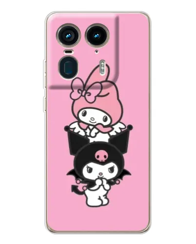 Чехол для Motorola Edge 50 Ultra с картинкой «My Melody и Kuromi» Чехол для Motorola Edge 50 Ultra с картинкой «My Melody и Kuromi»
