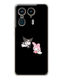 Чехол для Motorola Edge 50 Ultra с картинкой «My Melody и Kuromi»