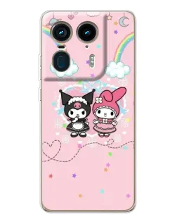 Чехол для Motorola Edge 50 Ultra с картинкой «My Melody и Kuromi»