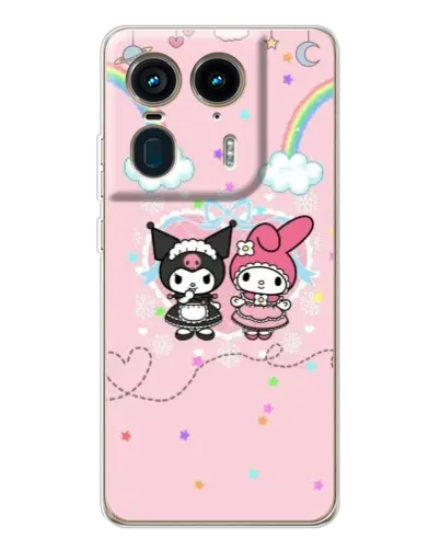 Чехол для Motorola Edge 50 Ultra с картинкой «My Melody и Kuromi» Чехол для Motorola Edge 50 Ultra с картинкой «My Melody и Kuromi»
