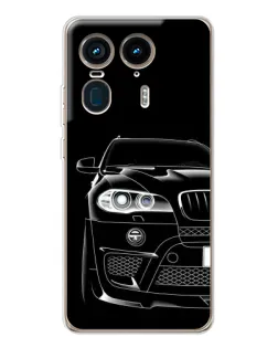 Чехол для Motorola Edge 50 Ultra с картинкой «Темный силуэт BMW»