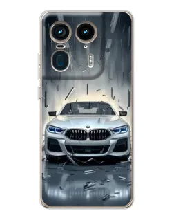 Чехол для Motorola Edge 50 Ultra с картинкой «BMW в свете фар»