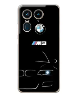 Чехол для Motorola Edge 50 Ultra с картинкой «Минималистичный принт BMW M3»