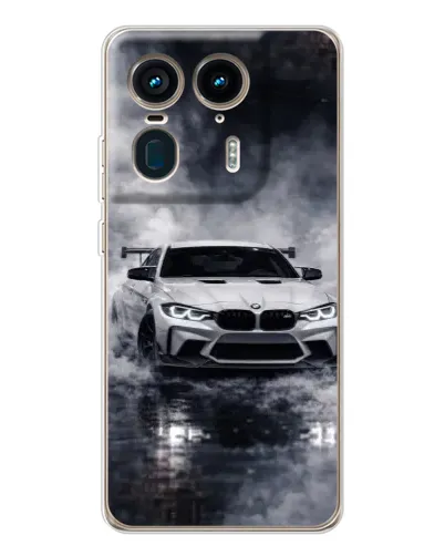 Чехол для Motorola Edge 50 Ultra с картинкой «BMW сквозь туман» Чехол для Motorola Edge 50 Ultra с картинкой «BMW сквозь туман»