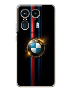 Чехол для Motorola Edge 50 Ultra с картинкой «BMW M-Power неон»