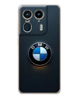 Чехол для Motorola Edge 50 Ultra с картинкой «Логотип BMW — минимализм»