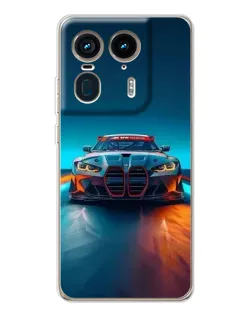 Чохол для Motorola Edge 50 Ultra з картинкою «BMW — вогні неону»