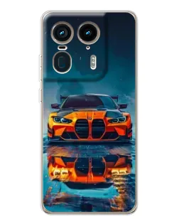 Чохол для Motorola Edge 50 Ultra з картинкою «BMW — золота емблема»