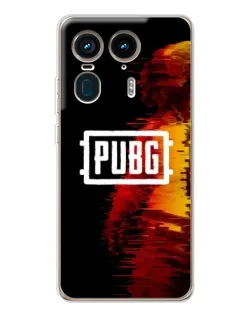 Чехол для Motorola Edge 50 Ultra с картинкой «Яркий логотип PUBG»