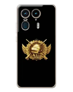 Чехол для Motorola Edge 50 Ultra с картинкой «PUBG — оранжевый градиент»