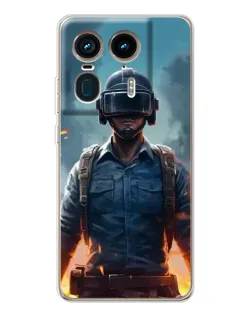 Чехол для Motorola Edge 50 Ultra с картинкой «PUBG — реалистичный герой»
