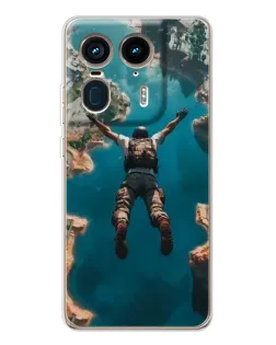 Чехол для Motorola Edge 50 Ultra с картинкой «PUBG — свободное падение»
