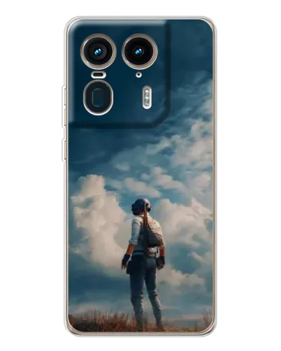 Чехол для Motorola Edge 50 Ultra с картинкой «Герой PUBG на скале» Чехол для Motorola Edge 50 Ultra с картинкой «Герой PUBG на скале»