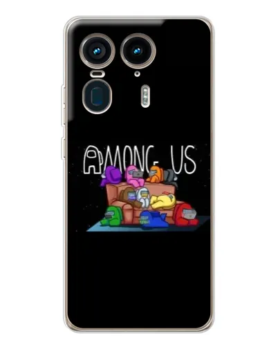 Чехол для Motorola Edge 50 Ultra с картинкой «Логотип Among Us»