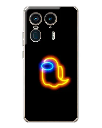 Чехол для Motorola Edge 50 Ultra с картинкой «Among Us неоновое сияние»