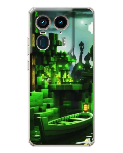 Чехол для Motorola Edge 50 Ultra с картинкой «Minecraft лесной пейзаж» Чехол для Motorola Edge 50 Ultra с картинкой «Minecraft лесной пейзаж»