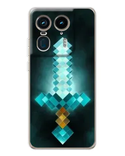 Чехол для Motorola Edge 50 Ultra с картинкой «Алмазный меч неон»